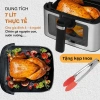 Nồi chiên không dầu 7L FUJIHOME - Mặt kính chịu nhiệt, tự ngắt, tặng gắp, giảm 16% 9