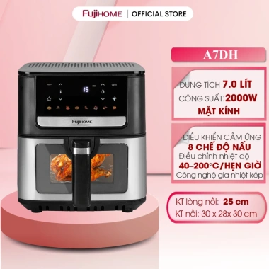 Nồi chiên không dầu 7L FUJIHOME - Mặt kính chịu nhiệt, tự ngắt, tặng gắp, giảm 16% 10 Nồi chiên không dầu 7L FUJIHOME - Mặt kính chịu nhiệt, tự ngắt, tặng gắp, giảm 16% 10