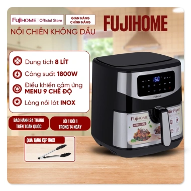 Nồi chiên không dầu 8L Fujihome điện tử, chống dính, tự ngắt an toàn - 747.000₫