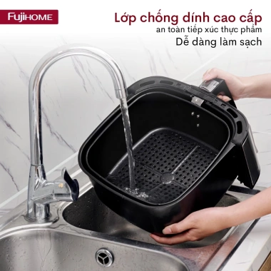 Nồi chiên không dầu 8L Fujihome điện tử, chống dính, tự ngắt an toàn - 747.000₫