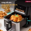 Nồi chiên không dầu 9L FUJIHOME 2.100W, nhiệt kép, mặt kính điện tử 3D, 8 chế độ, giảm giá 5