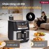 Nồi chiên không dầu 9L FUJIHOME 2.100W, nhiệt kép, mặt kính điện tử 3D, 8 chế độ, giảm giá 7