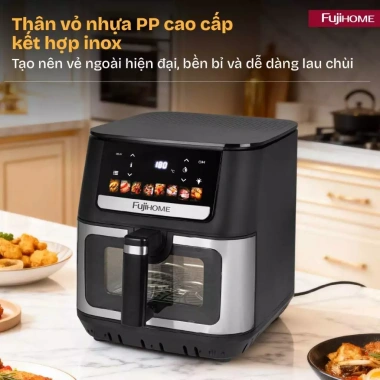Nồi chiên không dầu 9L FUJIHOME A9DH 2.100W - Cửa kính, 3D cảm ứng, 8 chế độ, 1,590,000₫ 4