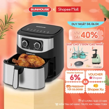 Nồi Chiên Không Dầu 9L SUNHOUSE SHD4.035 - BH 12 Tháng, Giá 1.149.000, Chính Hãng