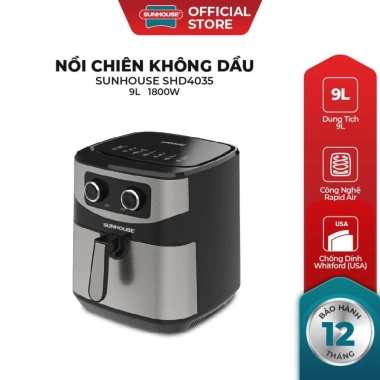 Nồi Chiên Không Dầu 9L SUNHOUSE SHD4.035 - BH 12 Tháng, Giá 1.149.000, Chính Hãng 2