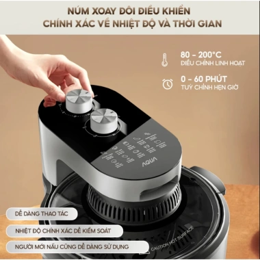 Nồi chiên không dầu AQUA 4.5L ADB501T Đa chiều, thiết kế sang trọng, chỉ 1.349.000₫ 5