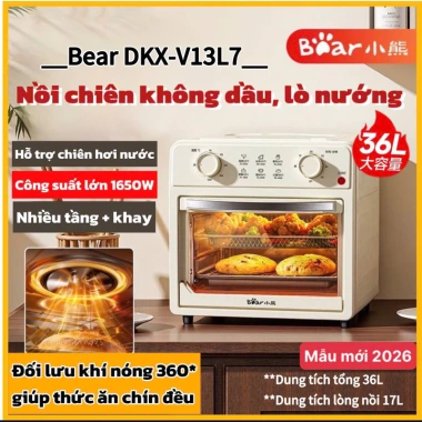 Nồi chiên không dầu Bear 36L DKX-V13L7 1.650W công nghệ nhiệt 360 độ mẫu 2.026 bảo hành 12 tháng giá ưu đãi 1,350,000