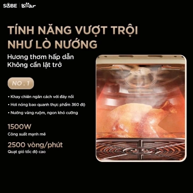 Nồi chiên không dầu BEAR 5L AF-5H15I52 - Chiên nướng hơi nước, giá 1.19 triệu 6