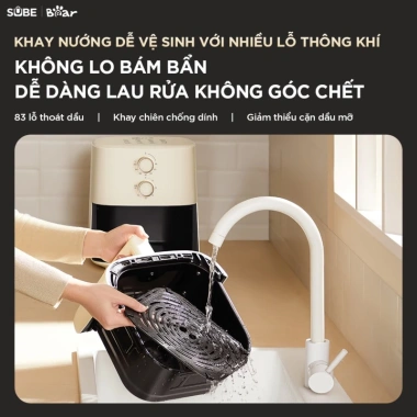 Nồi Chiên Không Dầu Bear 5L Đa Năng – Nướng Bánh Giảm Dầu Mỡ, Tiện Lợi, Healthy, Bảo Hành 18 Tháng – Giá 1,190,000₫ 7