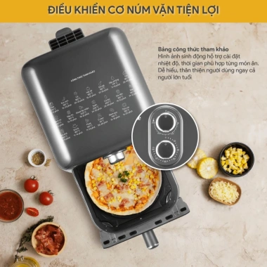 Nồi Chiên Không Dầu Bluestone AFB-5.858 7L 1.800W - Giỏ Kính, Núm Cơ Dễ Dùng, Hàng Chính Hãng, Giá Ưu Đãi 1.549.000 VND