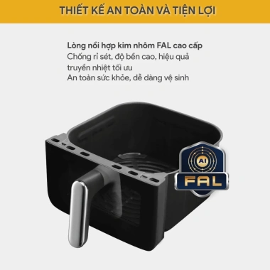 Nồi Chiên Không Dầu Bluestone AFB-5.858 7L 1.800W - Giỏ Kính, Núm Cơ Dễ Dùng, Hàng Chính Hãng, Giá Ưu Đãi 1.549.000 VND