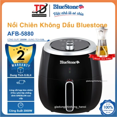 Nồi Chiên Không Dầu Bluestone AFB-5.858 7L 1.800W - Giỏ Kính, Núm Cơ Dễ Dùng, Hàng Chính Hãng, Giá Ưu Đãi 1.549.000 VND