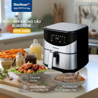 Nồi Chiên Không Dầu BlueStone AFB-5.880 1.700W 5.5L - Giá 1.289.000, bảo hành 24 tháng