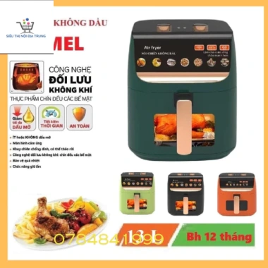 Nồi chiên không dầu Camel 12-15L viền vàng, bảo hành 12 tháng, giảm còn 535.000đ