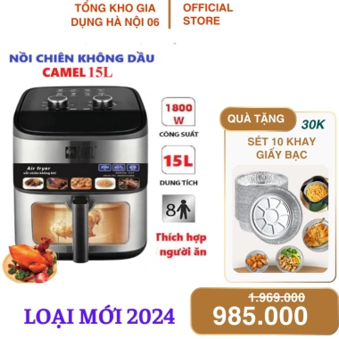 Nồi chiên không dầu Camel 12L 13L 15L chính hãng, bảo hành 12 tháng, giảm giá 20% chỉ 579.000đ 9