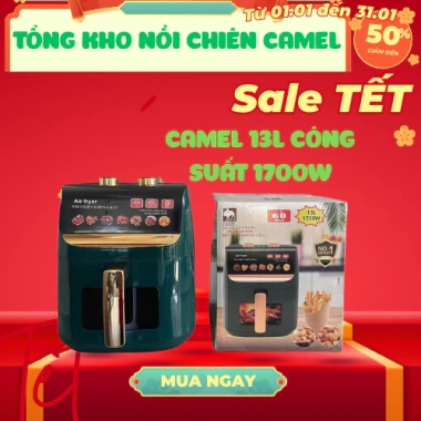 Nồi chiên không dầu Camel 12L 1.500W, bảo hành 12 tháng - Giá 539.000đ