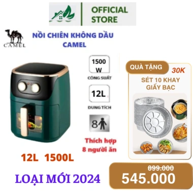 Nồi chiên không dầu Camel 13L 1.500W nhiệt đối lưu công suất cao giảm giá 579k