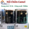 Nồi chiên không dầu Camel 15L 1.500W - 12 tháng BH, chỉ 599.000₫ giảm từ 778.700₫