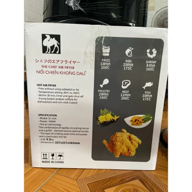 Nồi chiên không dầu CAMEL 15L 1.500W - lỗi 1 đổi 1, bảo hành 12 tháng, giá 586k 7