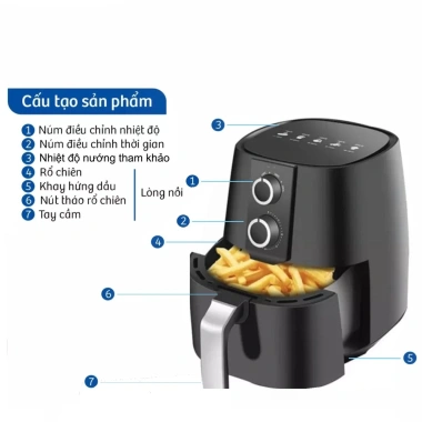 Nồi chiên không dầu CAMEL 16 lít - Cao cấp, Dễ dùng, Bảo hành 6 tháng, Lỗi 1 đổi 1, Giá 680.000 VND
