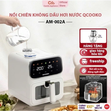 Nồi chiên không dầu Camel 6L 1.200W 3s nóng nhanh mặt thủy tinh - Bảo hành 12 tháng