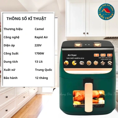 Nồi chiên không dầu CAMEL 8-15L mặt kính 2.025 - Giá chỉ 595.000 VNĐ, giảm tới 23% 4 Nồi chiên không dầu CAMEL 8-15L mặt kính 2.025 - Giá chỉ 595.000 VNĐ, giảm tới 23% 4