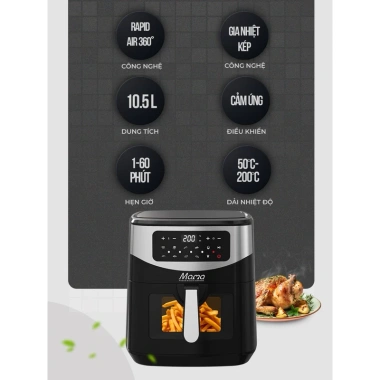 Nồi chiên không dầu điện tử 10,5L SUNHOUSE MAMA SHD4.093 - Bảo hành 2 năm giảm giá 20%