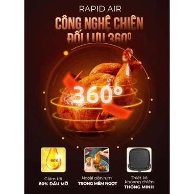 Nồi chiên không dầu điện tử 10,5L SUNHOUSE MAMA SHD4.093 - Bảo hành 2 năm giảm giá 20% 6 Nồi chiên không dầu điện tử 10,5L SUNHOUSE MAMA SHD4.093 - Bảo hành 2 năm giảm giá 20% 6