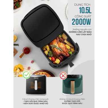 Nồi chiên không dầu điện tử 10,5L SUNHOUSE MAMA SHD4.093 - Bảo hành 2 năm giảm giá 20%