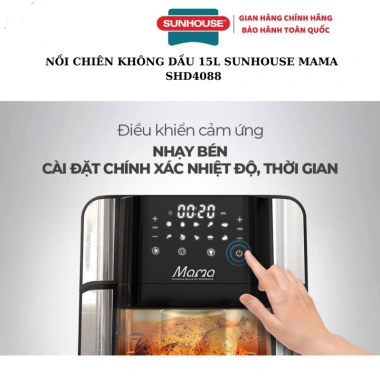 Nồi chiên không dầu điện tử 10,5L SUNHOUSE MAMA SHD4.093 - Bảo hành 2 năm giảm giá 20%