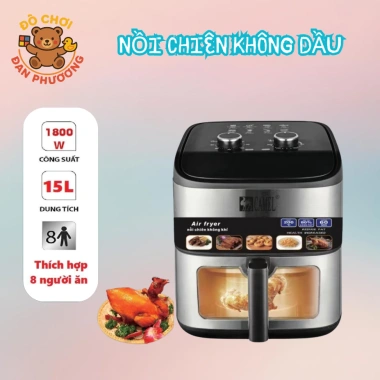 Nồi chiên không dầu dung tích 10-15L Tiện lợi, bảo hành 12 tháng, giá 589.000₫