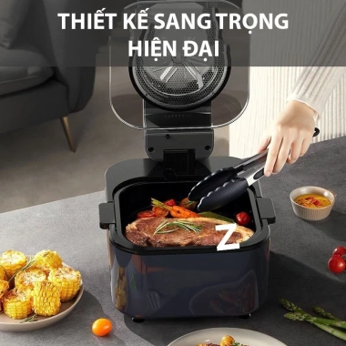 Nồi chiên không dầu ECOMIX 12L đa năng, chiên 360° - 2 năm bảo hành, nhanh gọn 2