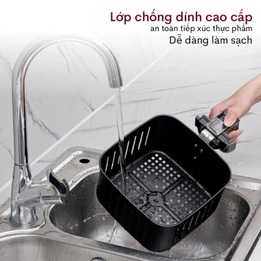 Nồi chiên không dầu FUJIHOME 4,5/12 lít, chống dính, tự ngắt, tặng gắp 747.000 VND 4