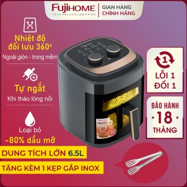 Nồi chiên không dầu FUJIHOME 4,5/12 lít, chống dính, tự ngắt, tặng gắp 747.000 VND 10