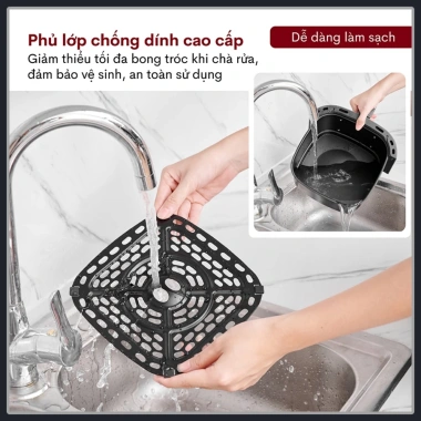 Nồi chiên không dầu FUJIHOME 4.5L‑12L tự ngắt, chống dính, kèm kẹp gắp thực phẩm – Giá ưu đãi 747.000₫
