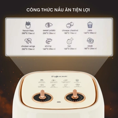 Nồi chiên không dầu Fujihome 6.5L 1.600W, chống dính, tự ngắt, tặng kẹp - 747.000đ 6 Nồi chiên không dầu Fujihome 6.5L 1.600W, chống dính, tự ngắt, tặng kẹp - 747.000đ 6