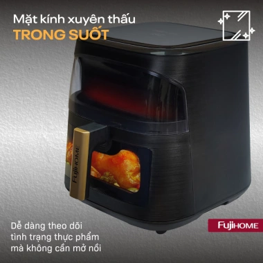Nồi chiên không dầu FUJIHOME 8L 1.800W nhập khẩu, cảm ứng mặt kính - Giá chỉ 747.000₫ giảm giá