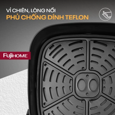 Nồi chiên không dầu FUJIHOME 8L 1.800W nhập khẩu, cảm ứng mặt kính - Giá chỉ 747.000₫ giảm giá