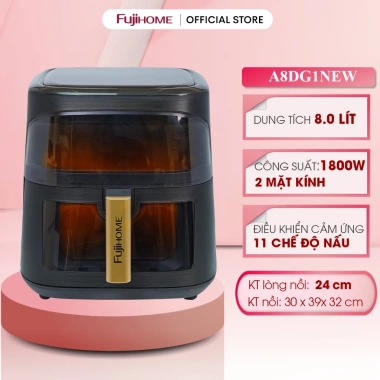 Nồi chiên không dầu FUJIHOME 8L 1.800W nhập khẩu, cảm ứng mặt kính - Giá chỉ 747.000₫ giảm giá 10 Nồi chiên không dầu FUJIHOME 8L 1.800W nhập khẩu, cảm ứng mặt kính - Giá chỉ 747.000₫ giảm giá 10