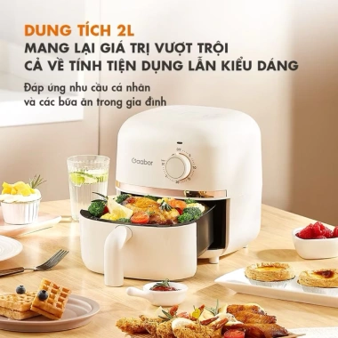 Nồi Chiên Không Dầu GAABOR 2L AF20M-YE01A - Giảm 475k, Chiên Giòn, Tiết Kiệm 5 Nồi Chiên Không Dầu GAABOR 2L AF20M-YE01A - Giảm 475k, Chiên Giòn, Tiết Kiệm 5