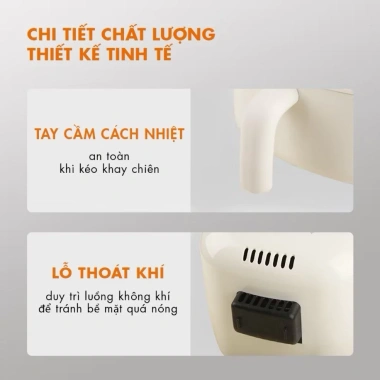Nồi Chiên Không Dầu GAABOR 2L AF20M-YE01A - Giảm 475k, Chiên Giòn, Tiết Kiệm 7 Nồi Chiên Không Dầu GAABOR 2L AF20M-YE01A - Giảm 475k, Chiên Giòn, Tiết Kiệm 7