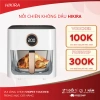 Nồi chiên không dầu Hikira 5L lồng kính trong - chiên đều 360 độ giá 744.000