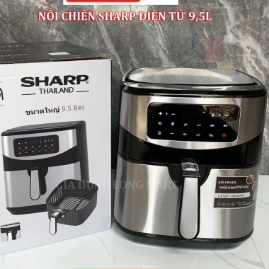 Nồi Chiên Không Dầu Homely Sharp 9.2‑12L, Nấu Nhanh, Bảo Hành 12 Tháng