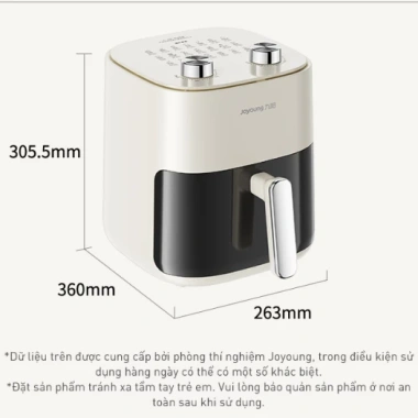 Nồi chiên không dầu Joyoung JAF-565 5L 1.500W - Điều khiển núm xoay, giảm 17% 5