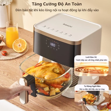 Nồi chiên không dầu Kawu Japan Design - Bếp nướng thủy tinh borosilicate 360 độ nướng mọi mặt, giá ưu đãi 1.078.000đ 5