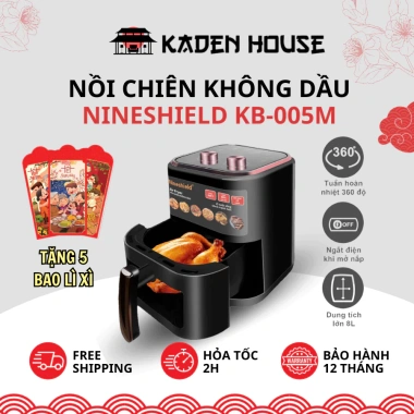 Nồi Chiên Không Dầu KB5.005M Nineshield 8L 1.350W Rapid Air Giá 529k Bảo Hành 12 Tháng
