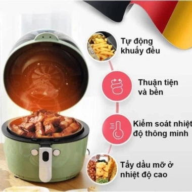 Nồi Chiên Không Dầu KB5.005M Nineshield 8L 1.350W Rapid Air Giá 529k Bảo Hành 12 Tháng 4