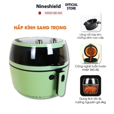 Nồi Chiên Không Dầu KB5.005M Nineshield 8L 1.350W Rapid Air Giá 529k Bảo Hành 12 Tháng 5