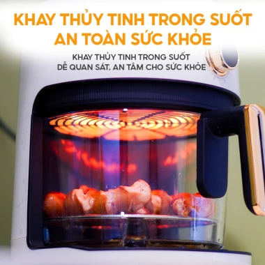 Nồi chiên không dầu La Goumet 4L 1.200W khay thủy tinh an toàn - Giá ưu đãi 1.499.000 VND 3 Nồi chiên không dầu La Goumet 4L 1.200W khay thủy tinh an toàn - Giá ưu đãi 1.499.000 VND 3