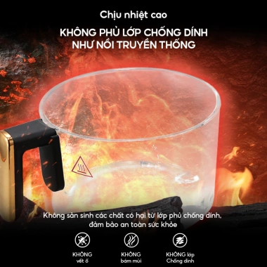 Nồi chiên không dầu La Goumet 4L 1.200W khay thủy tinh an toàn - Giá ưu đãi 1.499.000 VND